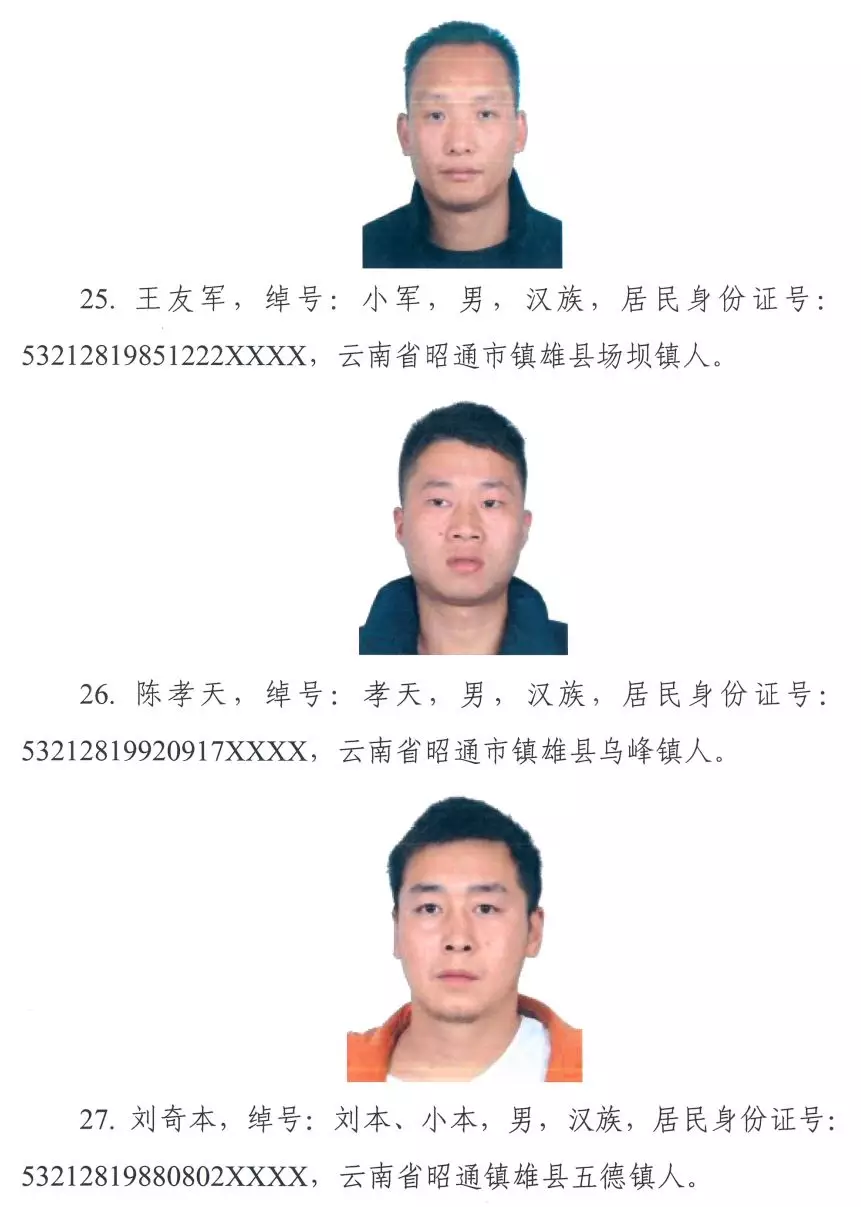 昆明警方公开征集违法犯罪线索通告,镇雄20人"榜上有名"